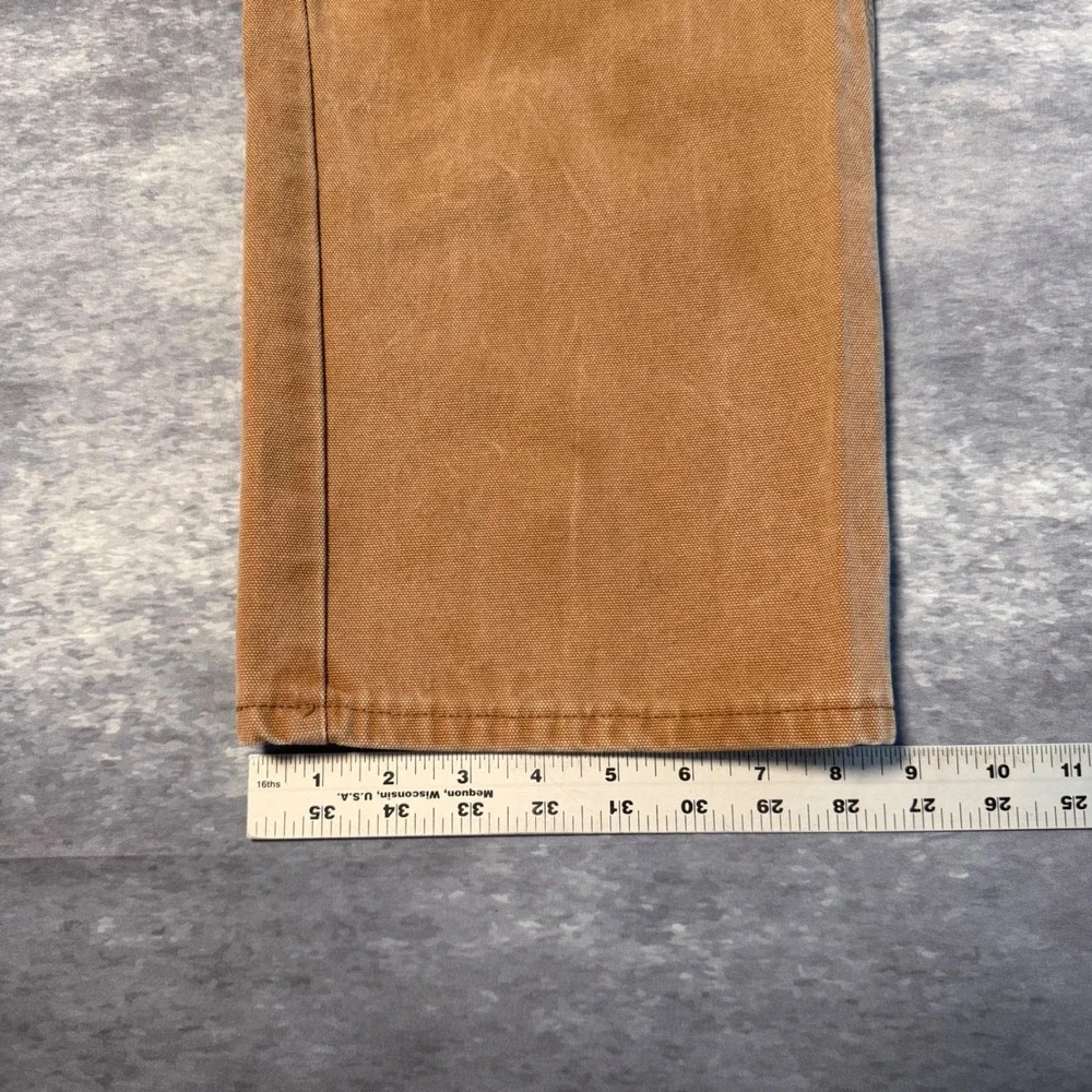 VTG Dickies Mens Brown Relaxed Fit Duck Canvas Carpenter Pants 34x34 Workwear